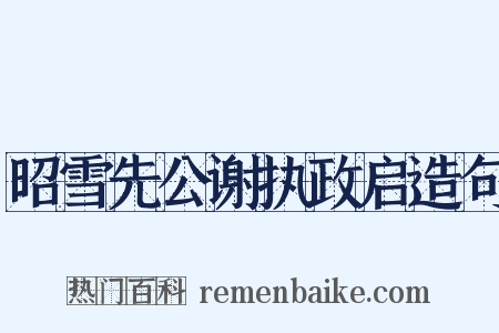 昭雪先公谢执政启造句是什么意思的图片